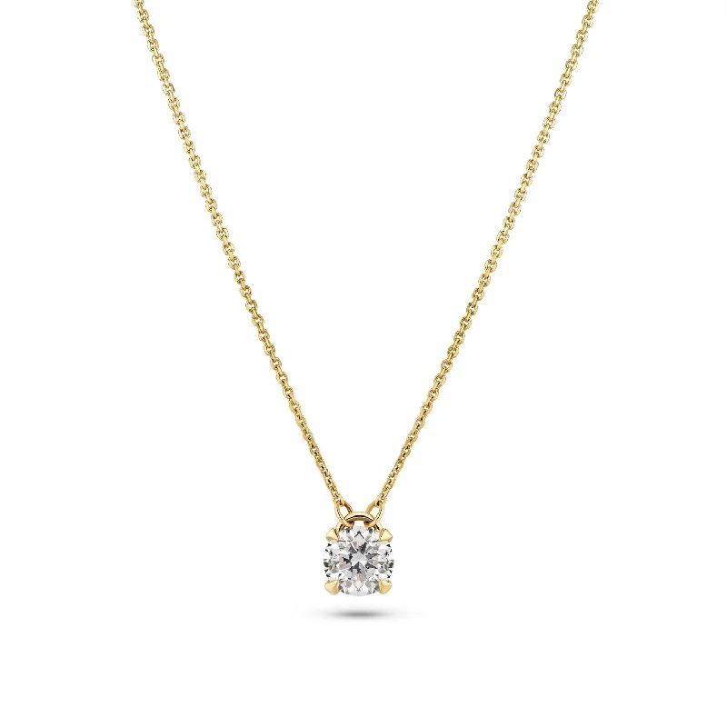 elegant diamond necklaces for women -Solitaire necklace Venice - with lab-grown diamond