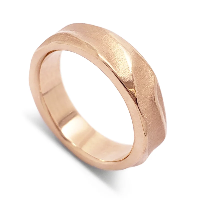 women’s silver promise rings -Topography Rose | 5mm