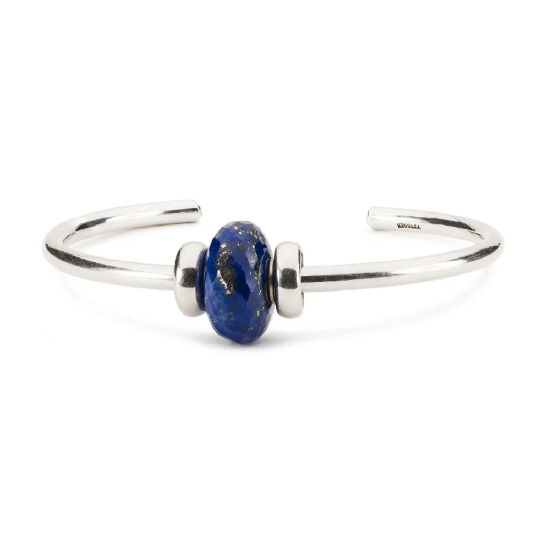 fashion bracelets for women -Lapis Lazuli Silver Bangle