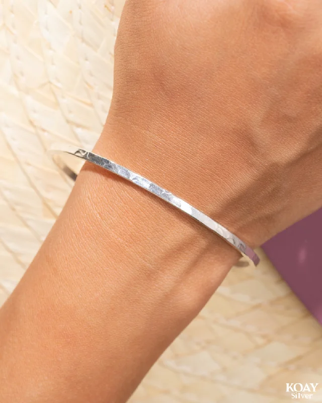 sterling silver bangles for women -Thin Bangle (013)