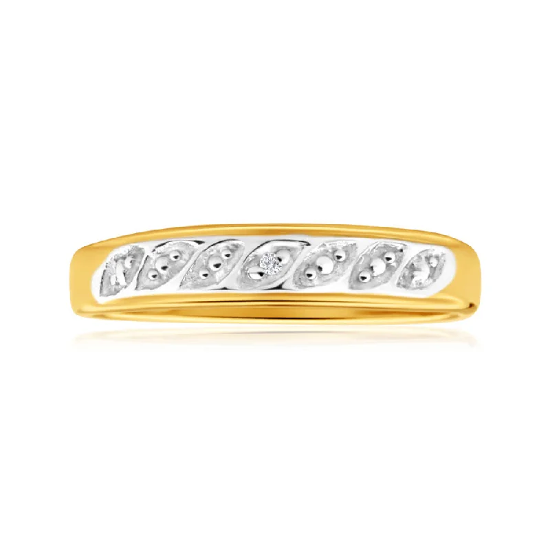 women’s affordable diamond rings -9ct Yellow Gold Sublime Diamond Ring