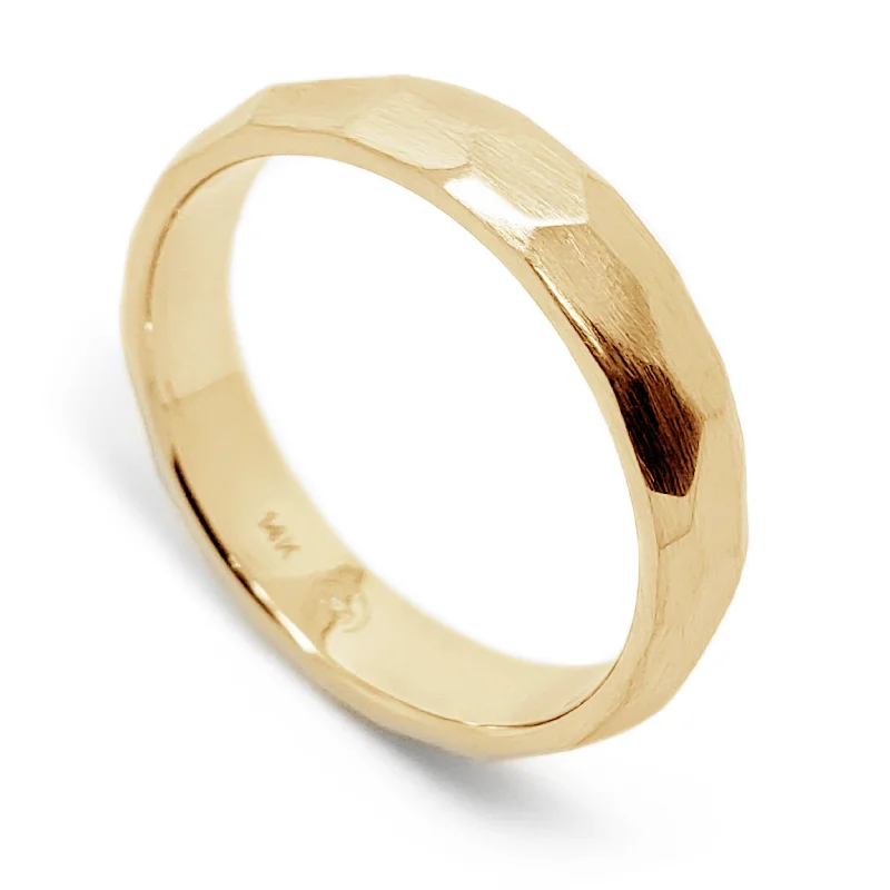 women’s unique rings -Facet Yellow | Lightweight