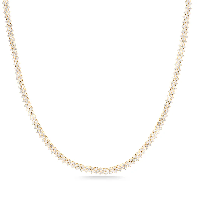 statement chain necklaces for women -Chevron Tennis Necklace