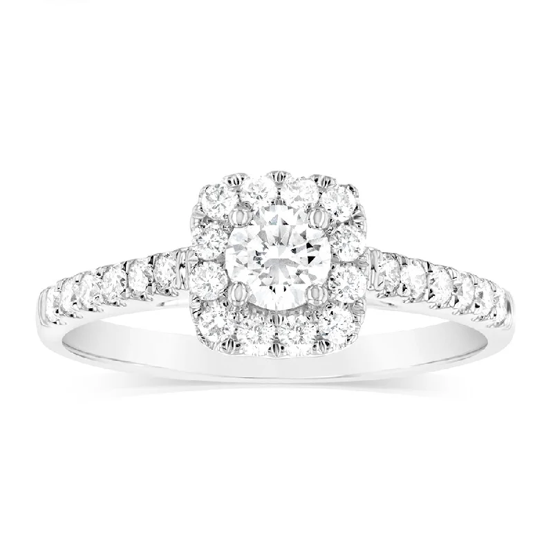 women’s yellow diamond engagement rings -Luminesce Lab Grown 9ct White Gold 0.60 Carat Diamond Ring