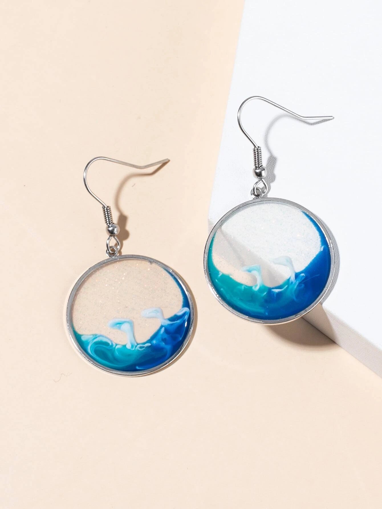 women’s ear jackets -Ocean Water Style Earrings