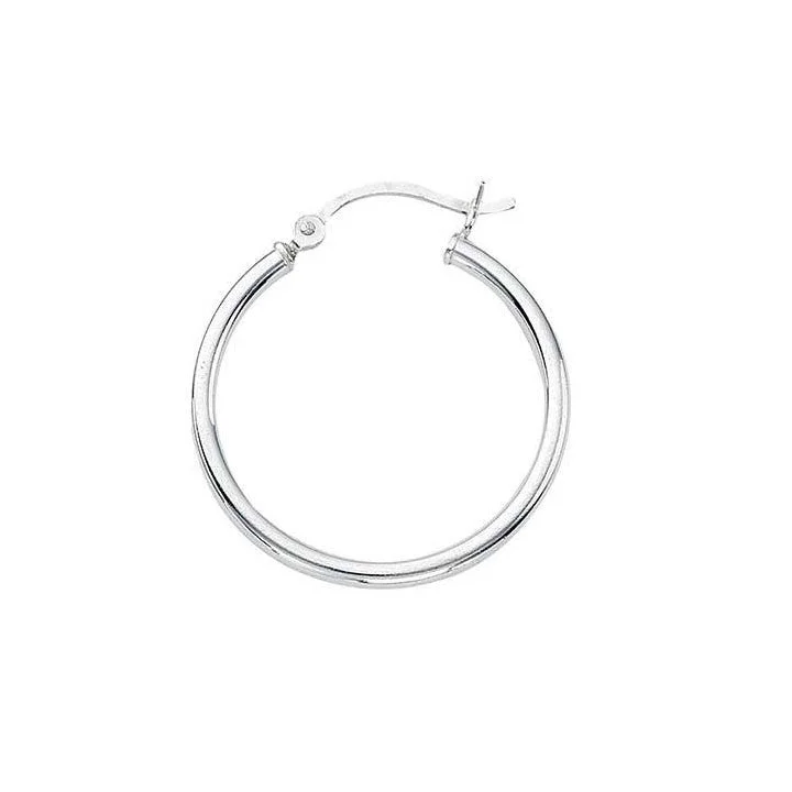 women’s birthstone earrings -25mm Resin Filled Hoop Earrings 925 Sterling Silver