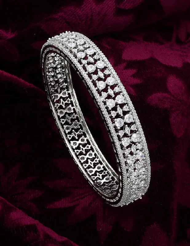 statement bangles for women -Designer Zircon Kada Bangles ZBGL11058