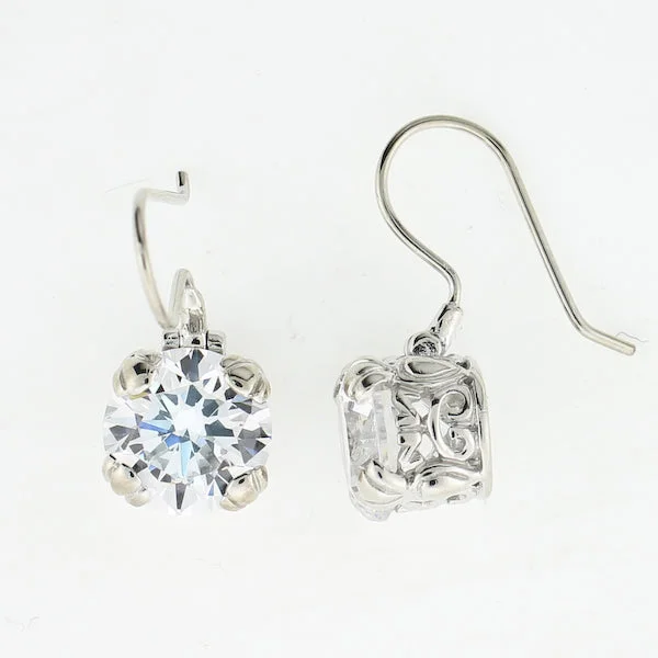 women’s ear cuffs -Victorian CZ Dangle Earrings