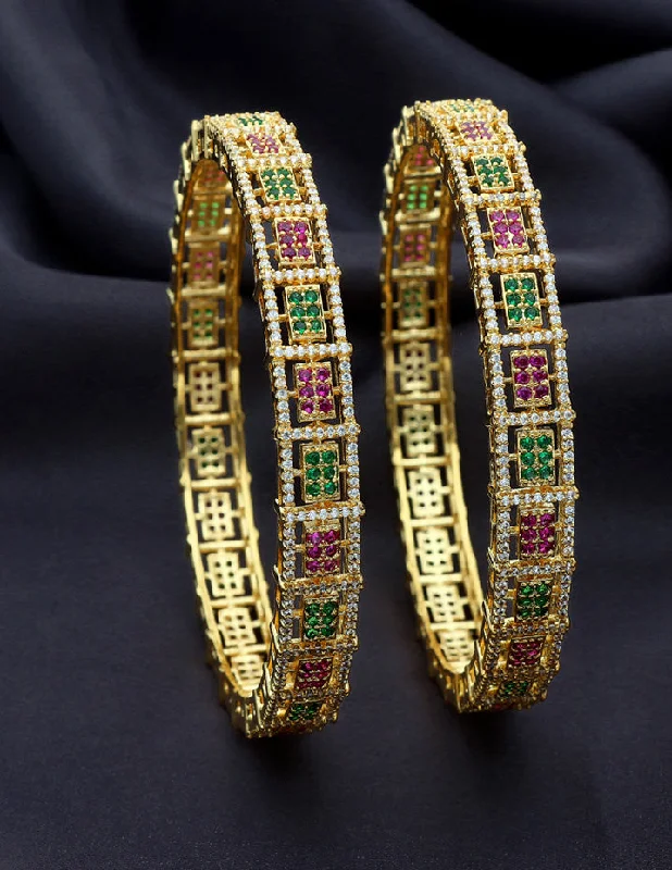 women’s wide bangles -Designer Zirconia Bangles ZBGL10879