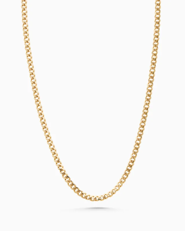 sterling silver chain necklaces for women -Chunky Curb Necklace | Gold