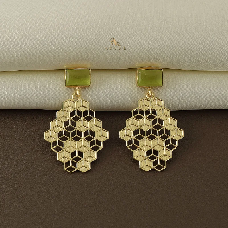 women’s tassel earrings -Golden Honeycomb Earring