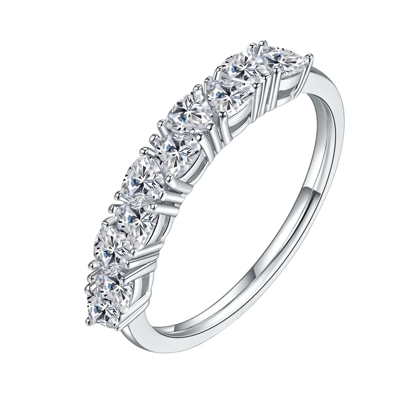 women’s statement rings -1.0 Ct Heart Cut Diamond Wedding Band