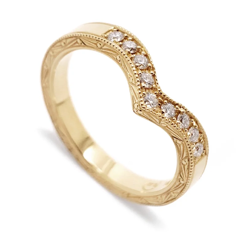 women’s gold wedding bands -Joelle Yellow