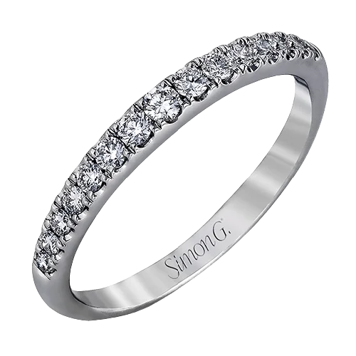 women’s solitaire rings -Wedding Band in 18k Gold with Diamonds