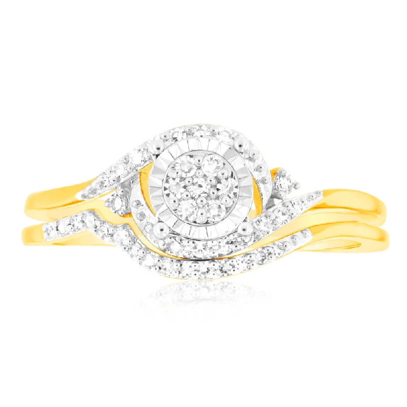 women’s large diamond engagement rings -9ct Yellow Gold Luminesce Lab Grown Diamond Ring