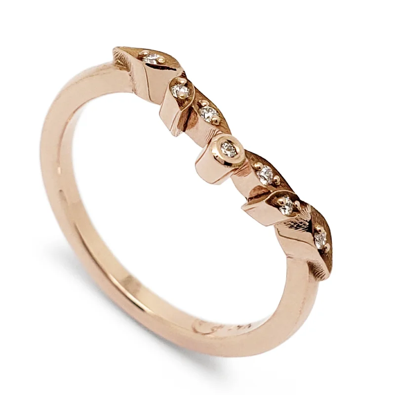 women’s infinity rings -Pave Belle Rose