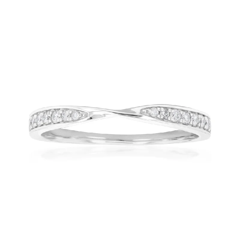 antique engagement rings for women -9ct White Gold Diamond Eternity Ring with 16 Brilliant Cut Diamonds