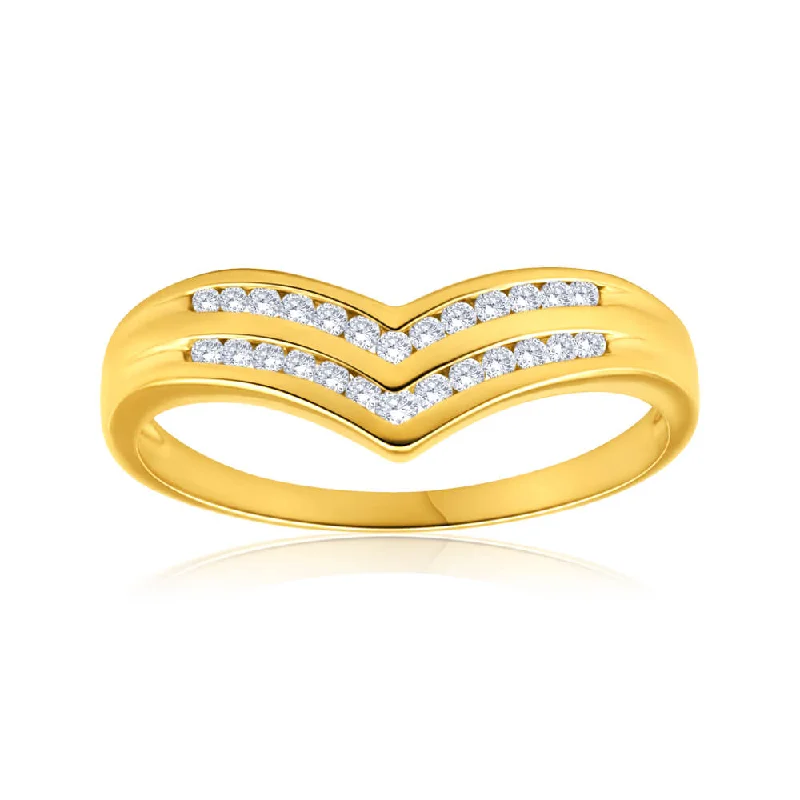 women’s engagement rings with diamonds -9ct Yellow Gold Classic Diamond Ring