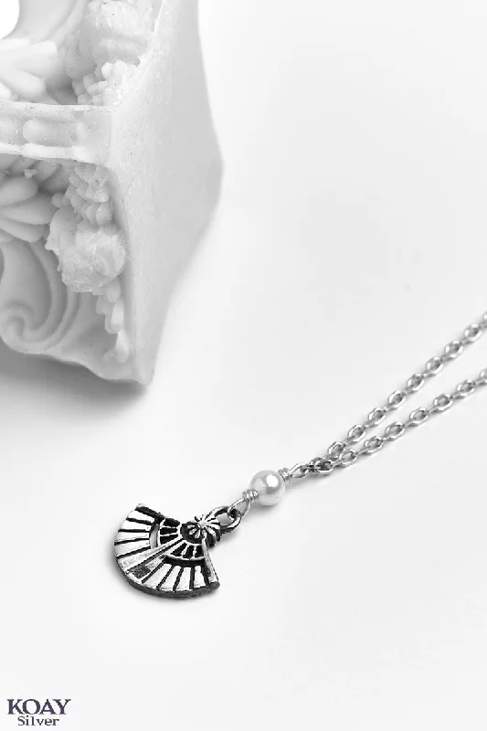 affordable necklaces for women -Lotus Italian Necklace (Pearl)