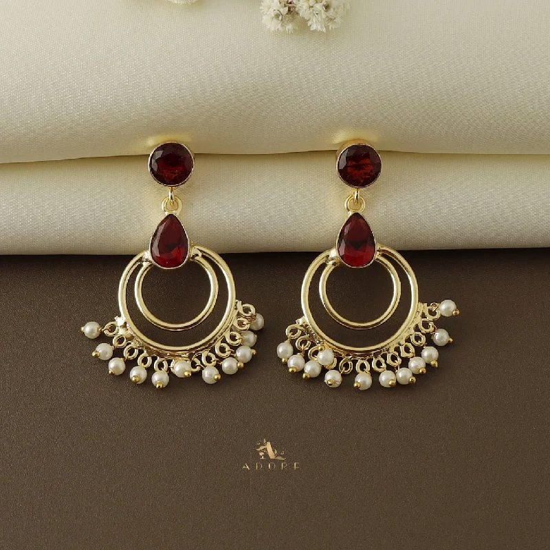 women’s chandelier earrings -Ellery Glossy Circle Pearl Earring