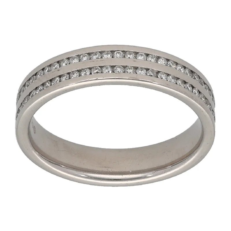 custom wedding rings and engagement rings -18ct White Gold 0.56ct Diamond Eternity Ring Size K