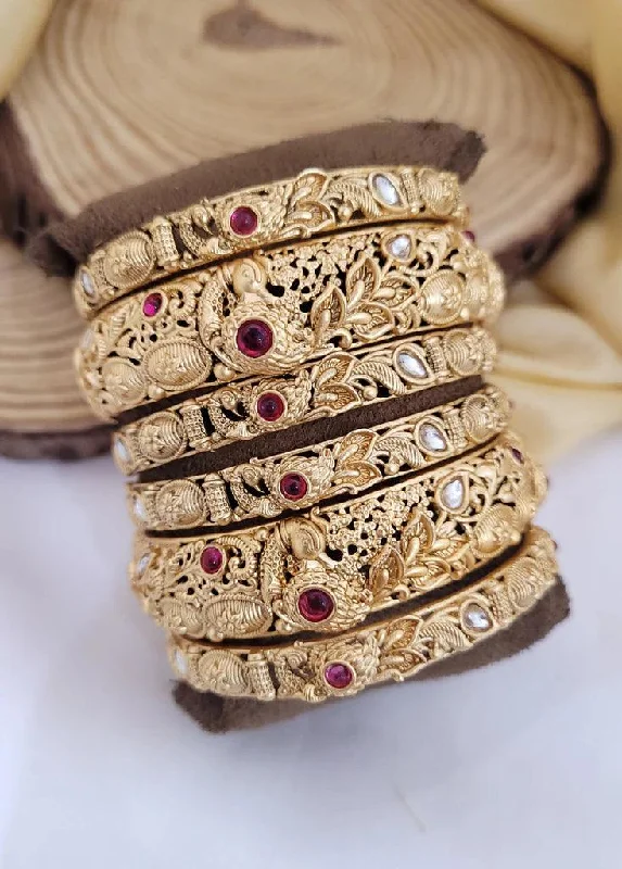 affordable bangles for women -Rajwadi Judau Kada Set, Rajwadi kada 6 Psc, Pachali bangles , Meenakari Kada, Indian Wedding jewelry, Kundan bridal bangles Set, Set of 2