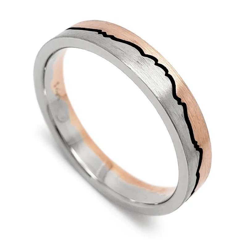 women’s multi-stone rings -Mountain Range Rose | Brushed