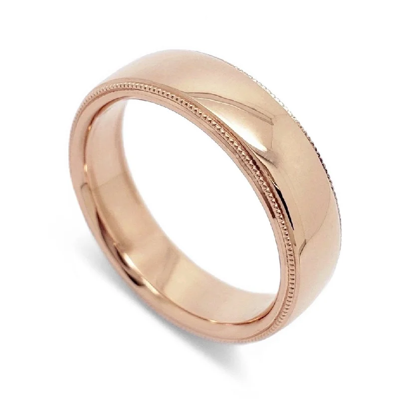 women’s engraved rings -Earnest Rose | 6mm