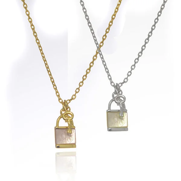 women’s birthstone necklaces -Got It On Lock Necklace