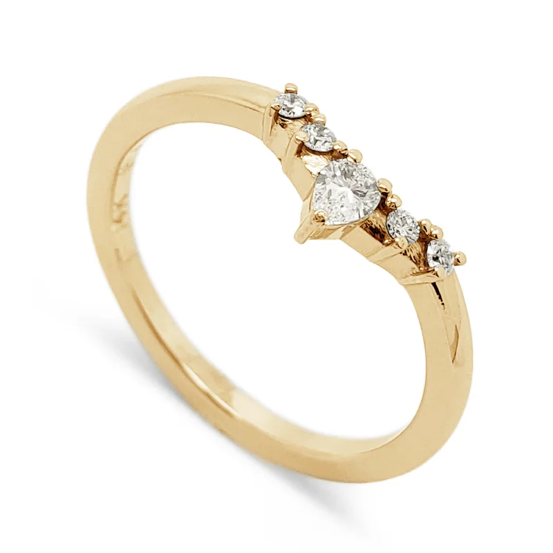 women’s contemporary rings -Crown Yellow