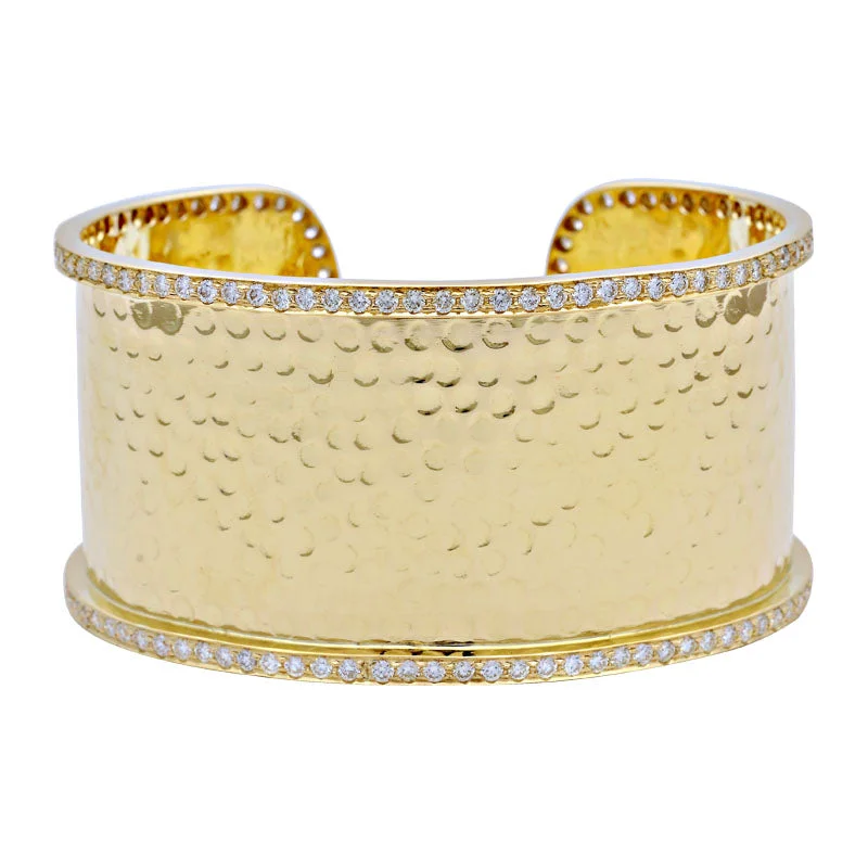 affordable bangles and bracelets for women -Cuff Bangle-Diamond