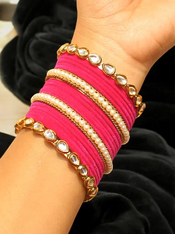 women’s matching bangles -Dashing Red Pakistani Bridal Pearl Bangles Chura Set, Pakistani Kundan Chura, Indian Pearl Bangles Set, Pearl Jewellery Set, Kundan Wedding Jewelry, Indian Jewellery, Bollywood Pearl Bangles Set, Celebrity Bangles Set