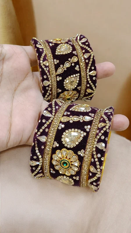 chunky bangles for women -Bridal Velvet Wedding Pearl chooda Set, traditional bridal chuda, traditional choora, bridal bangles, chuda set, Indian Bridal Jeweley, Bangles Set