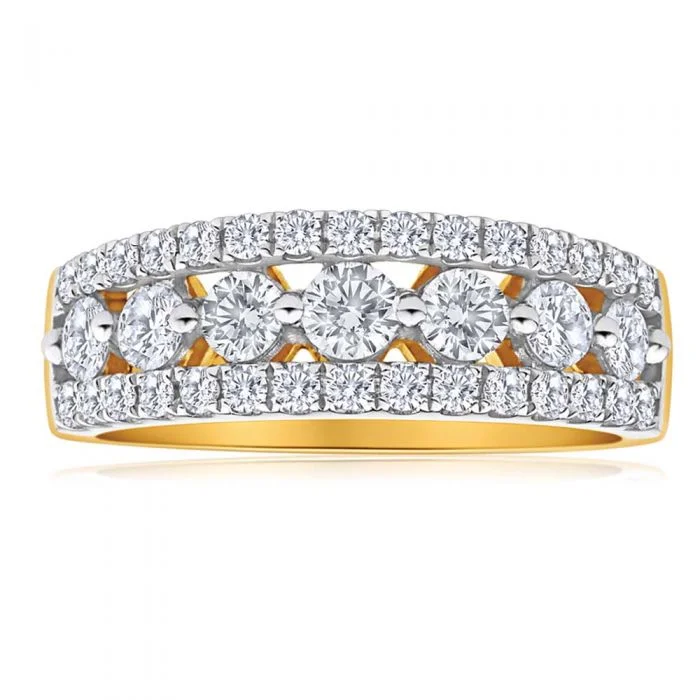 women’s large diamond engagement rings -Flawless Cut 18ct Yellow Gold Diamond Ring (TW=1.00-1.09CT)