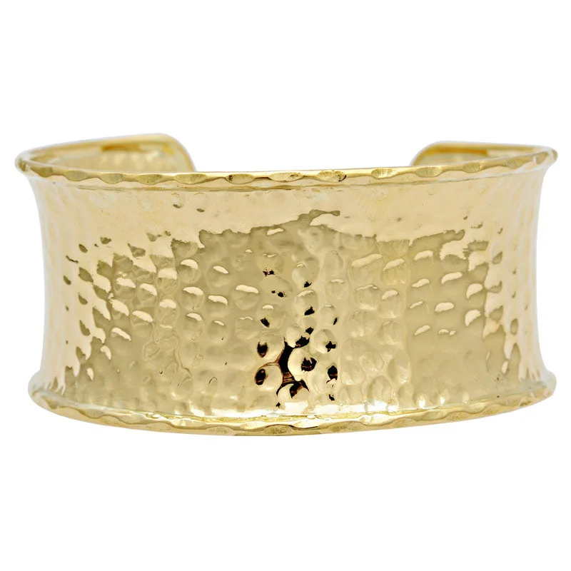 multi-colored bangles for women -Cuff Bangle-Plain Gold