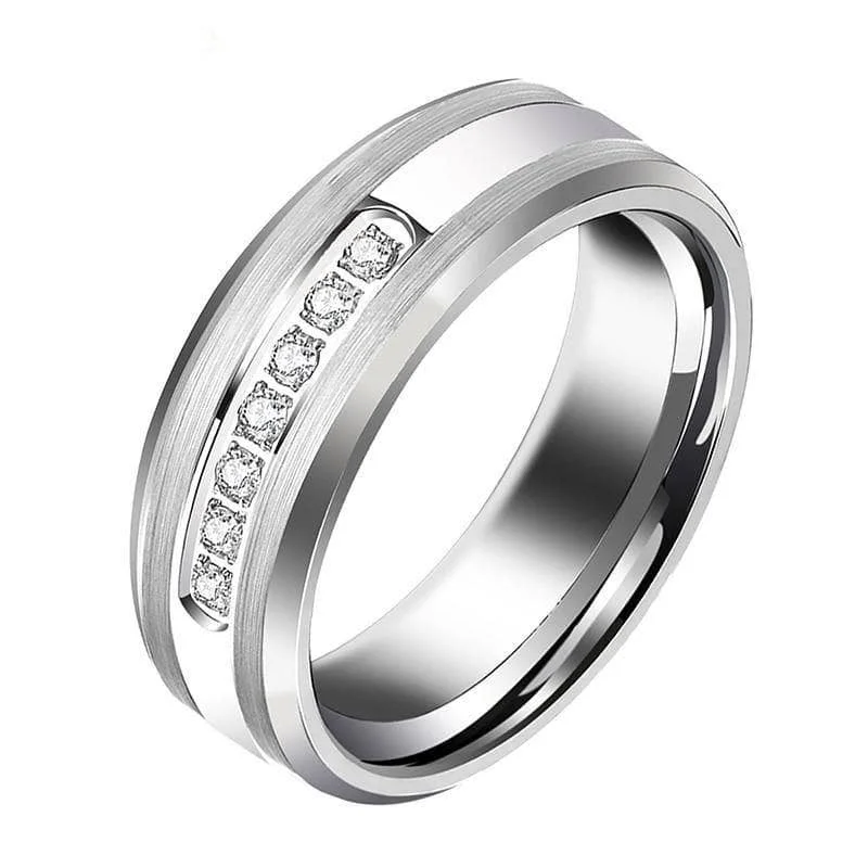 women’s eternity bands -8mm Men's Wedding Band Tungsten Carbide