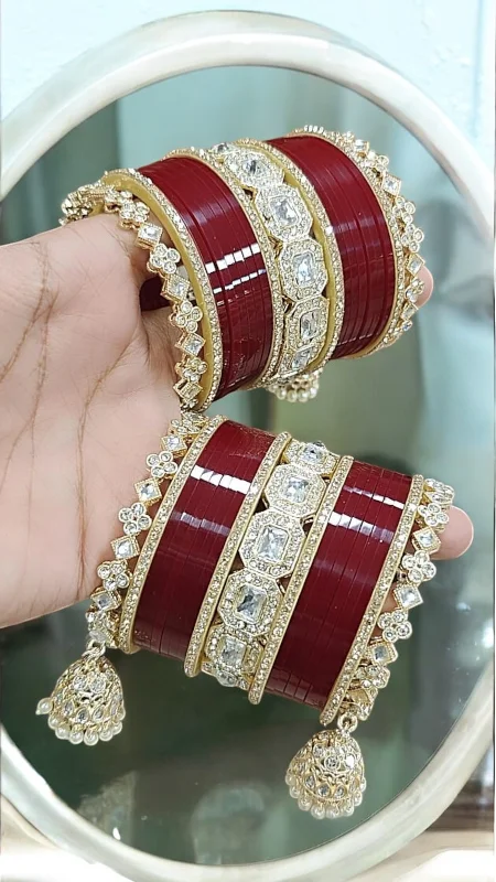 luxury bangles for women -Pakistani AD Bangle Kadas CZ Jewelry Set, Paki AD jewelry, CZ bangle, AD chura, CZ Bridal Jewelry Indian AD Kadas, Indian AD Churam, CZ Bridal Jewelry, Bollywood AD Bangles