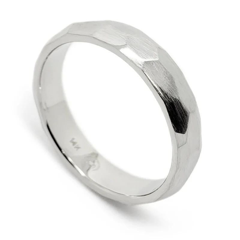 women’s custom engraved rings -Facet | Lightweight