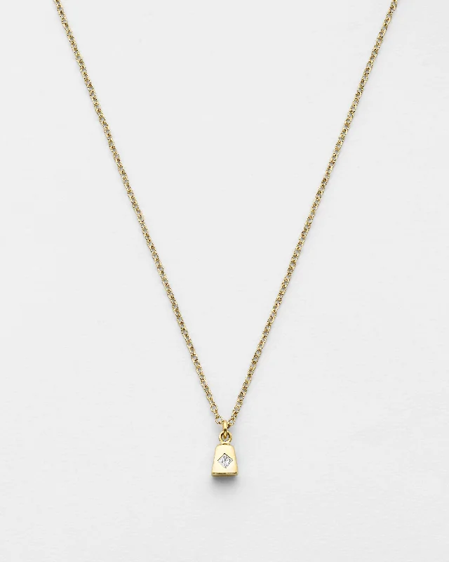 gold-filled necklaces for women -Chain Reaction Cowbell Necklace