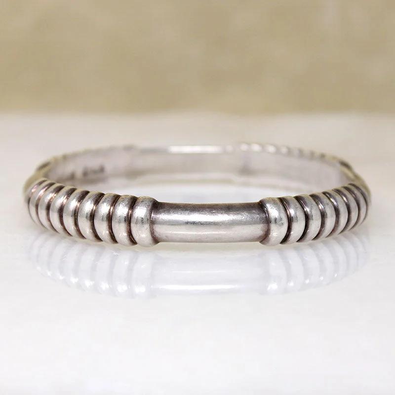 pearl bangles for women -Handsome Sterling Bangle from Caesarea Arts Ltd.