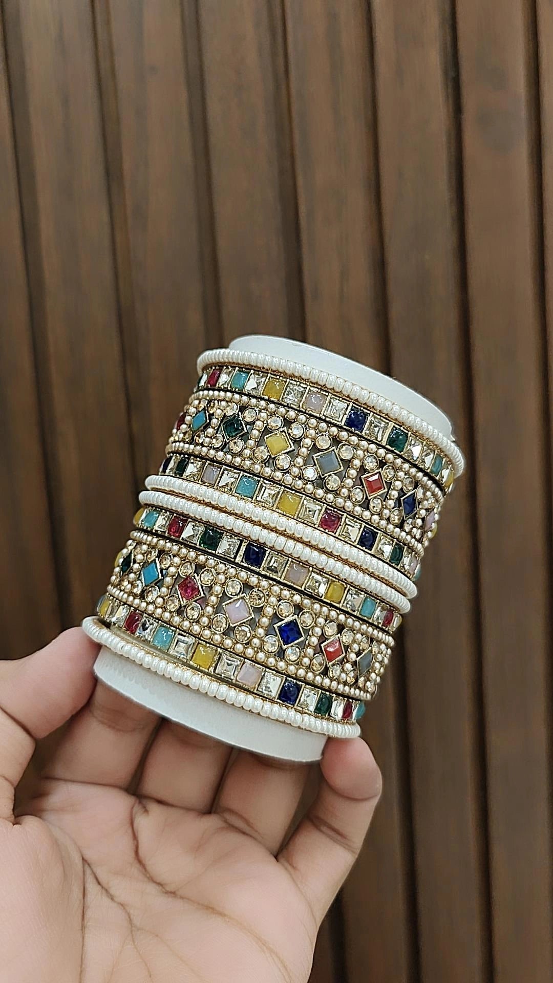 elegant bracelets for women -Bollywood Bridal  Bangles Pakistani Wedding AD Jewelry Set