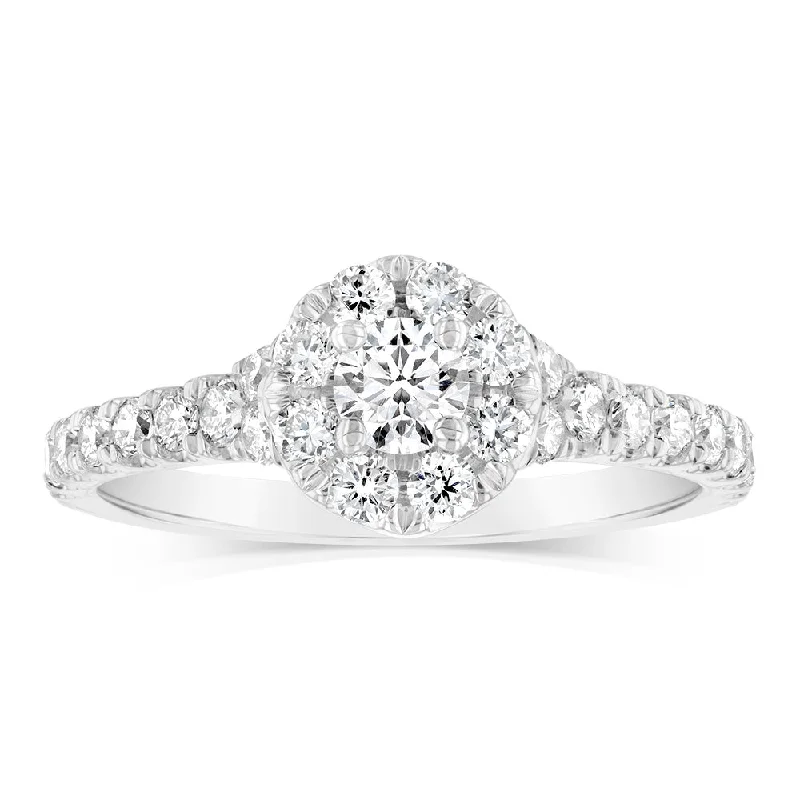 women’s traditional engagement rings -Luminesce Lab Grown 9ct White Gold 3/4 Carat Diamond Ring