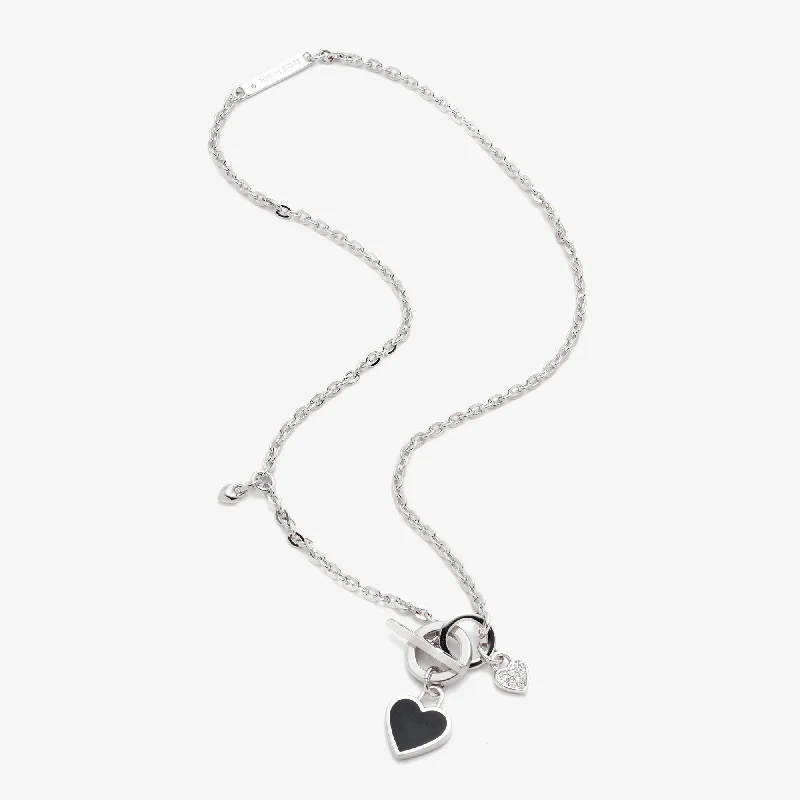 women’s chokers with pendants -HEART TOGGLE NECKLACE