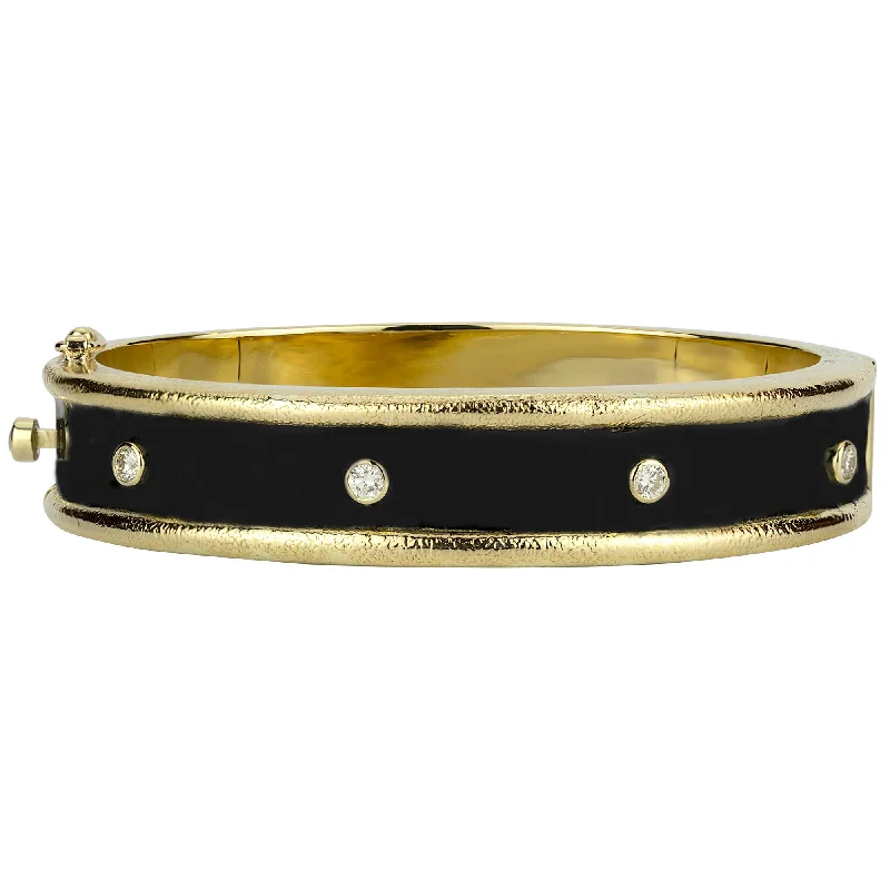 women’s friendship bangles -Bangle - Diamond (Enamel)