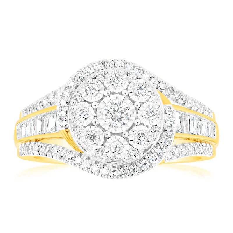 vintage diamond engagement rings -Luminesce Lab Grown 1/2Carat Diamond Ring in 9ct Yellow Gold