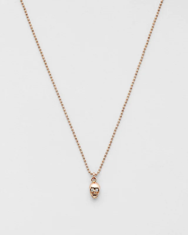 women’s luxury chain necklaces -Chain Reaction Skull Necklace