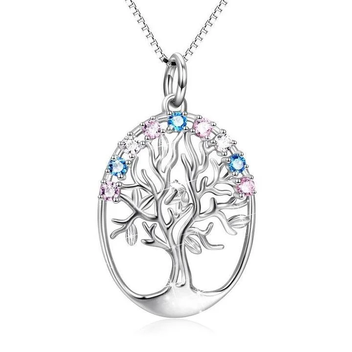 women’s chokers with pendants -Tree Of Life Sterling Silver Pendant Necklace