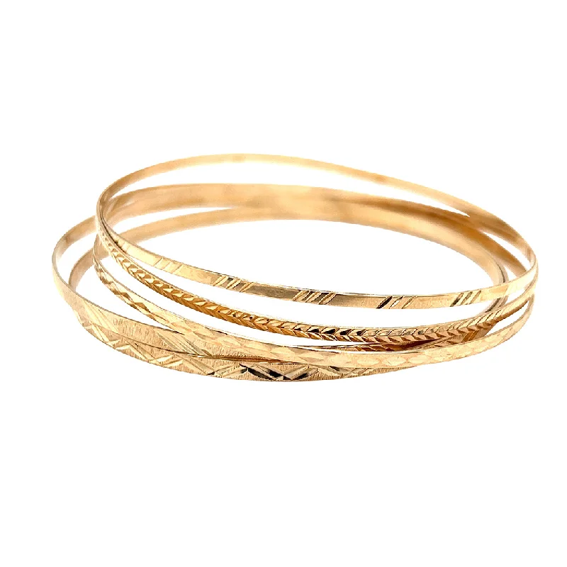 modern bangles for women -Set of 5 Gold Bangles