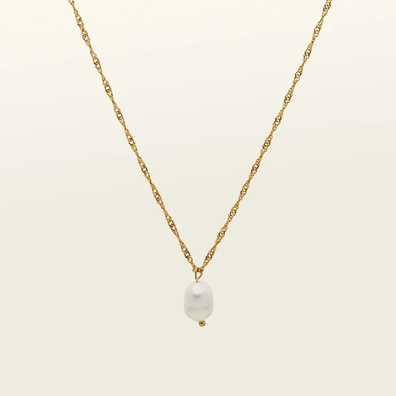 minimalist necklaces for women -Ava Pearl Necklace