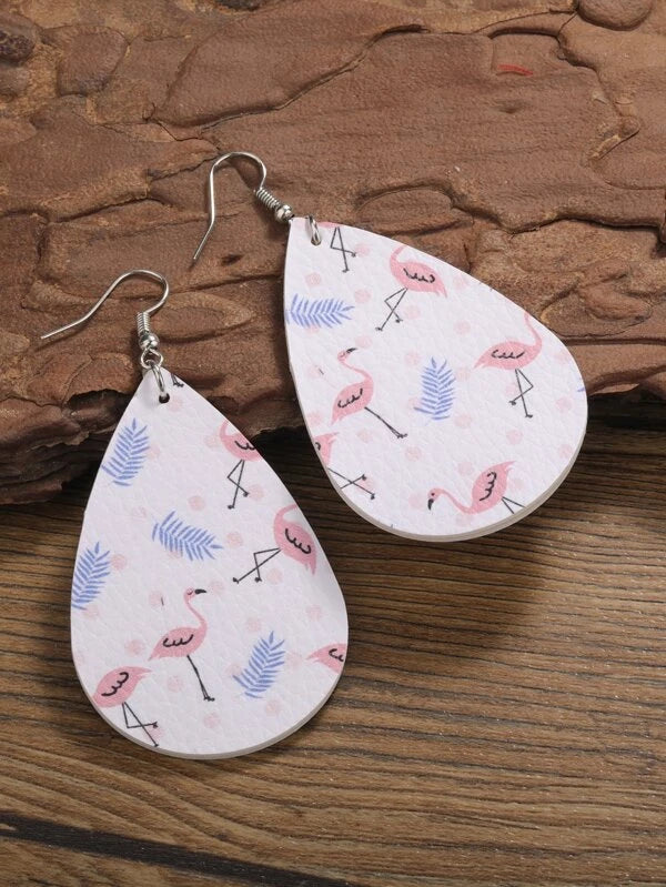 women’s butterfly earrings -Blue & Flamingo Earrings